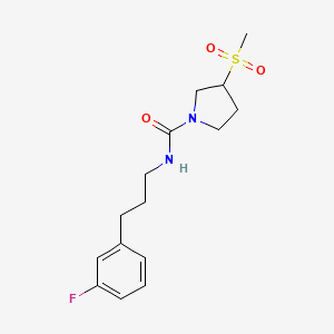 N-[3-(3-fluorophenyl)propyl]-3-methylsulfonylpyrrolidine-1-carboxamide