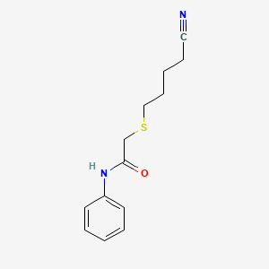 2-(4-cyanobutylsulfanyl)-N-phenylacetamide