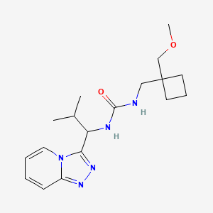 1-[[1-(Methoxymethyl)cyclobutyl]methyl]-3-[2-methyl-1-([1,2,4]triazolo[4,3-a]pyridin-3-yl)propyl]urea