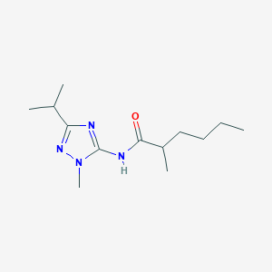 2-methyl-N-(2-methyl-5-propan-2-yl-1,2,4-triazol-3-yl)hexanamide