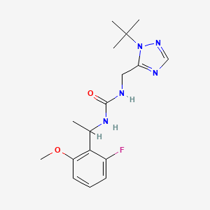 1-[(2-Tert-butyl-1,2,4-triazol-3-yl)methyl]-3-[1-(2-fluoro-6-methoxyphenyl)ethyl]urea