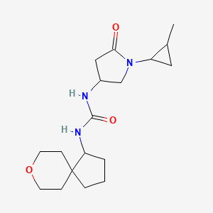 1-[1-(2-Methylcyclopropyl)-5-oxopyrrolidin-3-yl]-3-(8-oxaspiro[4.5]decan-4-yl)urea