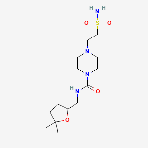 N-[(5,5-dimethyloxolan-2-yl)methyl]-4-(2-sulfamoylethyl)piperazine-1-carboxamide