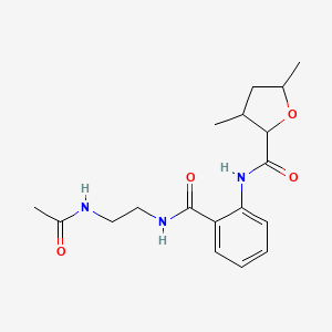 N-[2-(2-acetamidoethylcarbamoyl)phenyl]-3,5-dimethyloxolane-2-carboxamide