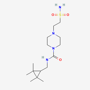 4-(2-sulfamoylethyl)-N-[(2,2,3,3-tetramethylcyclopropyl)methyl]piperazine-1-carboxamide