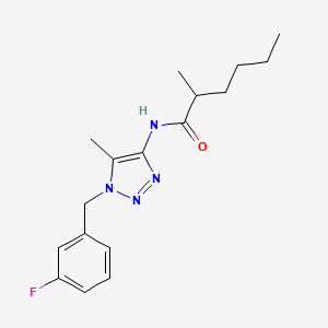 N-[1-[(3-fluorophenyl)methyl]-5-methyltriazol-4-yl]-2-methylhexanamide