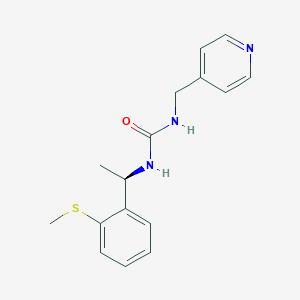 1-[(1R)-1-(2-methylsulfanylphenyl)ethyl]-3-(pyridin-4-ylmethyl)urea