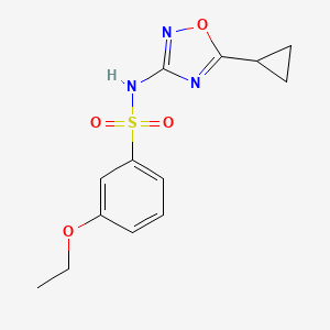 N-(5-cyclopropyl-1,2,4-oxadiazol-3-yl)-3-ethoxybenzenesulfonamide