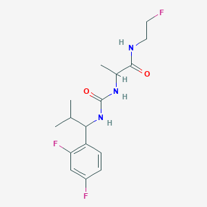 2-[[1-(2,4-difluorophenyl)-2-methylpropyl]carbamoylamino]-N-(2-fluoroethyl)propanamide