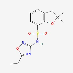 N-(5-ethyl-1,2,4-oxadiazol-3-yl)-2,2-dimethyl-3H-1-benzofuran-7-sulfonamide