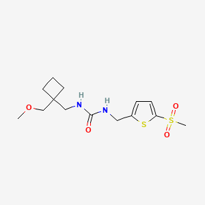 1-[[1-(Methoxymethyl)cyclobutyl]methyl]-3-[(5-methylsulfonylthiophen-2-yl)methyl]urea