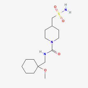 N-[(1-methoxycyclohexyl)methyl]-4-(sulfamoylmethyl)piperidine-1-carboxamide