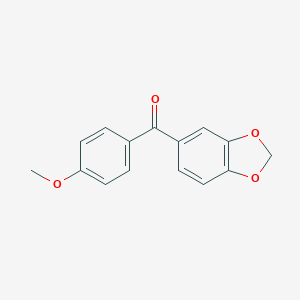 molecular formula C15H12O4 B067085 Methanone, 1,3-benzodioxol-5-yl(4-methoxyphenyl)- CAS No. 190728-30-4