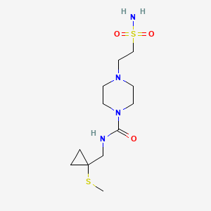 N-[(1-methylsulfanylcyclopropyl)methyl]-4-(2-sulfamoylethyl)piperazine-1-carboxamide