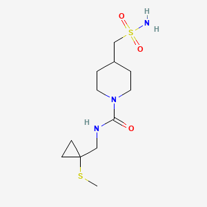 N-[(1-methylsulfanylcyclopropyl)methyl]-4-(sulfamoylmethyl)piperidine-1-carboxamide