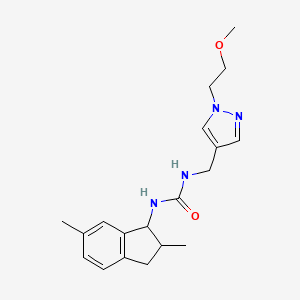 1-(2,6-dimethyl-2,3-dihydro-1H-inden-1-yl)-3-[[1-(2-methoxyethyl)pyrazol-4-yl]methyl]urea