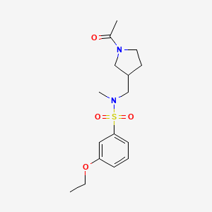 N-[(1-acetylpyrrolidin-3-yl)methyl]-3-ethoxy-N-methylbenzenesulfonamide