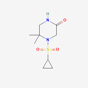 4-Cyclopropylsulfonyl-5,5-dimethylpiperazin-2-one