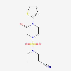 N-(2-cyanoethyl)-N-ethyl-3-oxo-4-thiophen-2-ylpiperazine-1-sulfonamide