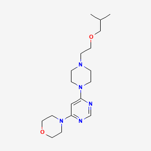 4-[6-[4-[2-(2-Methylpropoxy)ethyl]piperazin-1-yl]pyrimidin-4-yl]morpholine