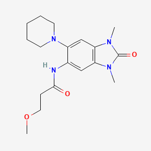 N-(1,3-dimethyl-2-oxo-6-piperidin-1-ylbenzimidazol-5-yl)-3-methoxypropanamide