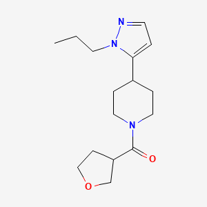 molecular formula C16H25N3O2 B6708599 Oxolan-3-yl-[4-(2-propylpyrazol-3-yl)piperidin-1-yl]methanone 