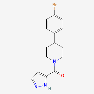 [4-(4-bromophenyl)piperidin-1-yl]-(1H-pyrazol-5-yl)methanone