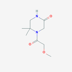 4-(2-Methoxyacetyl)-5,5-dimethylpiperazin-2-one