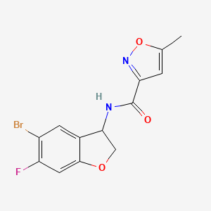 N-(5-bromo-6-fluoro-2,3-dihydro-1-benzofuran-3-yl)-5-methyl-1,2-oxazole-3-carboxamide