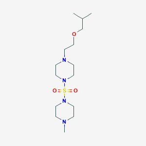 1-Methyl-4-[4-[2-(2-methylpropoxy)ethyl]piperazin-1-yl]sulfonylpiperazine