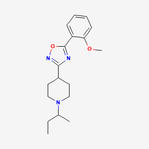 3-(1-Butan-2-ylpiperidin-4-yl)-5-(2-methoxyphenyl)-1,2,4-oxadiazole