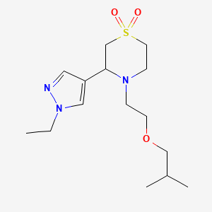 3-(1-Ethylpyrazol-4-yl)-4-[2-(2-methylpropoxy)ethyl]-1,4-thiazinane 1,1-dioxide