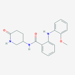 2-(2-methoxyanilino)-N-(6-oxopiperidin-3-yl)benzamide