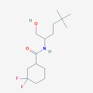 3,3-difluoro-N-(1-hydroxy-5,5-dimethylhexan-2-yl)cyclohexane-1-carboxamide