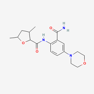 N-(2-carbamoyl-4-morpholin-4-ylphenyl)-3,5-dimethyloxolane-2-carboxamide