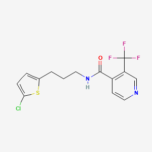 N-[3-(5-chlorothiophen-2-yl)propyl]-3-(trifluoromethyl)pyridine-4-carboxamide