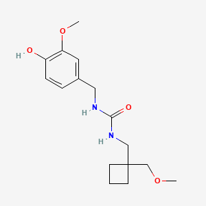 1-[(4-Hydroxy-3-methoxyphenyl)methyl]-3-[[1-(methoxymethyl)cyclobutyl]methyl]urea