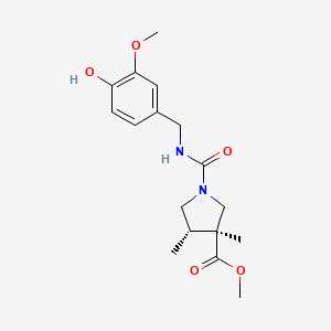 methyl (3S,4S)-1-[(4-hydroxy-3-methoxyphenyl)methylcarbamoyl]-3,4-dimethylpyrrolidine-3-carboxylate