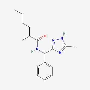 2-methyl-N-[(5-methyl-1H-1,2,4-triazol-3-yl)-phenylmethyl]hexanamide