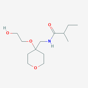 N-[[4-(2-hydroxyethoxy)oxan-4-yl]methyl]-2-methylbutanamide