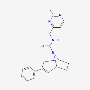 N-[(2-methylpyrimidin-4-yl)methyl]-3-phenyl-8-azabicyclo[3.2.1]oct-2-ene-8-carboxamide