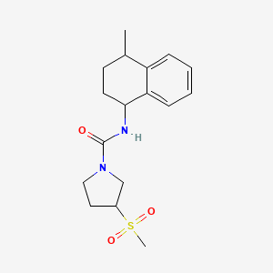 3-methylsulfonyl-N-(4-methyl-1,2,3,4-tetrahydronaphthalen-1-yl)pyrrolidine-1-carboxamide