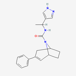 3-phenyl-N-[1-(1H-pyrazol-4-yl)ethyl]-8-azabicyclo[3.2.1]oct-2-ene-8-carboxamide