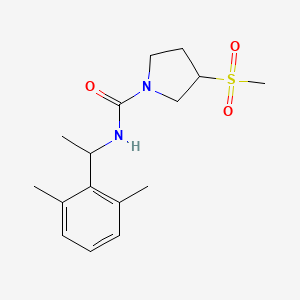 N-[1-(2,6-dimethylphenyl)ethyl]-3-methylsulfonylpyrrolidine-1-carboxamide