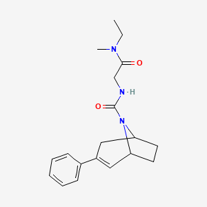 N-[2-[ethyl(methyl)amino]-2-oxoethyl]-3-phenyl-8-azabicyclo[3.2.1]oct-2-ene-8-carboxamide