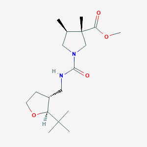 methyl (3S,4S)-1-[[(2S,3R)-2-tert-butyloxolan-3-yl]methylcarbamoyl]-3,4-dimethylpyrrolidine-3-carboxylate