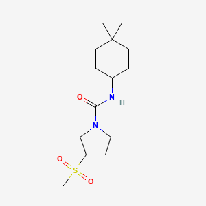 N-(4,4-diethylcyclohexyl)-3-methylsulfonylpyrrolidine-1-carboxamide