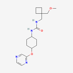 1-[[1-(Methoxymethyl)cyclobutyl]methyl]-3-(4-pyrazin-2-yloxycyclohexyl)urea