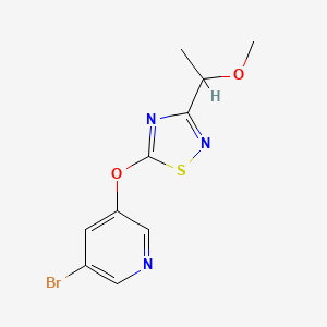 5-(5-Bromopyridin-3-yl)oxy-3-(1-methoxyethyl)-1,2,4-thiadiazole