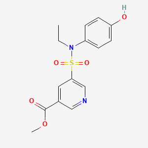 molecular formula C15H16N2O5S B6708948 Methyl 5-[ethyl-(4-hydroxyphenyl)sulfamoyl]pyridine-3-carboxylate 